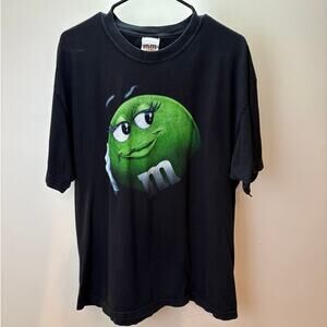 Green M&M's World Snack Tee Black Vintage 90s - Boxy L/XL